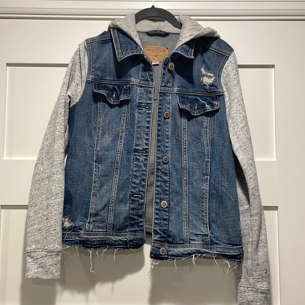 Hollister Denim Sweatshirt Jacket